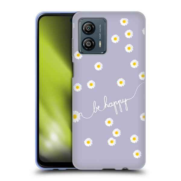 Monika Strigel Happy Daisy Lavender Soft Gel Case for Motorola Moto G53 5G