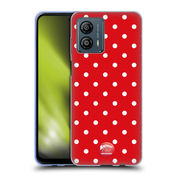 Animal Club International Patterns Polka Dots Red Soft Gel Case for Motorola Moto G53 5G