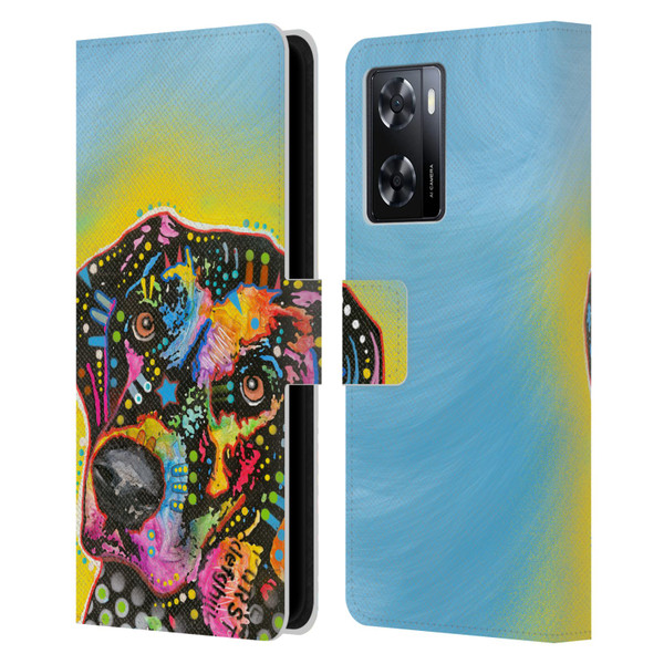 Dean Russo Dogs Labrador Leather Book Wallet Case Cover For OPPO A57s