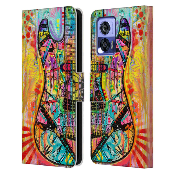 Dean Russo Pop Culture Guitar Leather Book Wallet Case Cover For Motorola Edge 30 Neo 5G