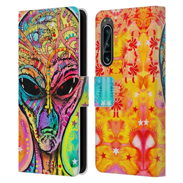 Dean Russo Pop Culture Alien Leather Book Wallet Case Cover For Sony Xperia 5 IV