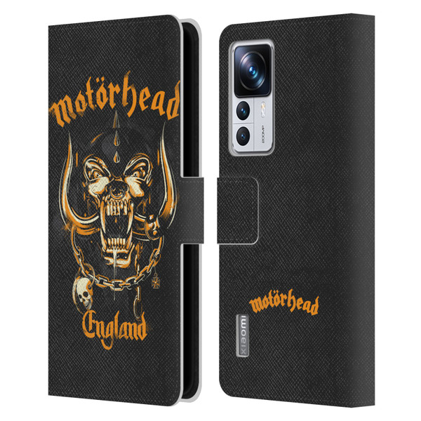 Motorhead Logo Warpig England Leather Book Wallet Case Cover For Xiaomi 12T Pro