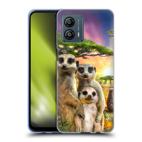 Aimee Stewart Animals Meerkats Soft Gel Case for Motorola Moto G53 5G