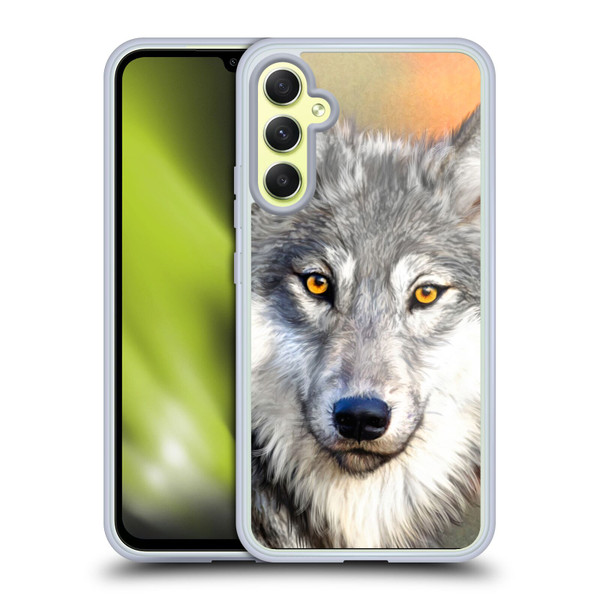 Aimee Stewart Animals Autumn Wolf Soft Gel Case for Samsung Galaxy A34 5G
