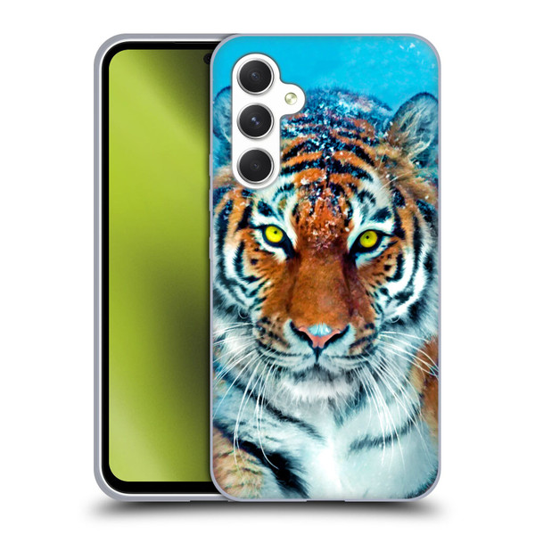 Aimee Stewart Animals Yellow Tiger Soft Gel Case for Samsung Galaxy A54 5G