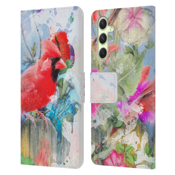 Aimee Stewart Assorted Designs Birds And Bloom Leather Book Wallet Case Cover For Samsung Galaxy A54 5G