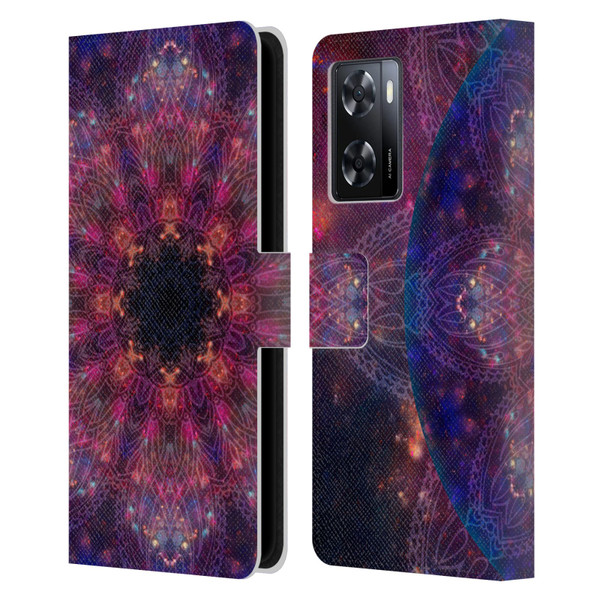 Aimee Stewart Mandala Galactic 2 Leather Book Wallet Case Cover For OPPO A57s