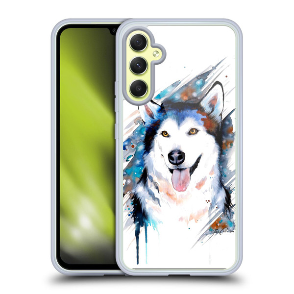 Pixie Cold Animals Husky Soft Gel Case for Samsung Galaxy A34 5G