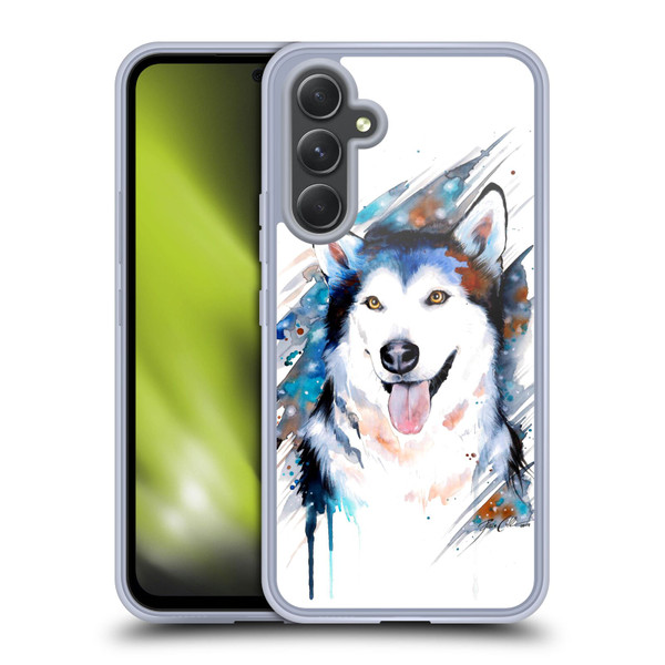 Pixie Cold Animals Husky Soft Gel Case for Samsung Galaxy A54 5G