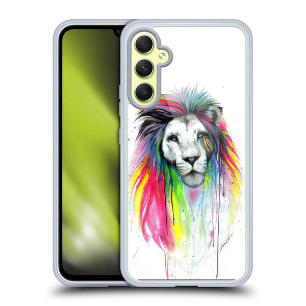 Pixie Cold Cats Rainbow Mane Soft Gel Case for Samsung Galaxy A34 5G
