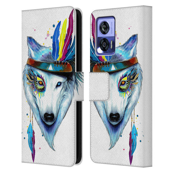 Pixie Cold Animals Warrior Leather Book Wallet Case Cover For Motorola Edge 30 Neo 5G