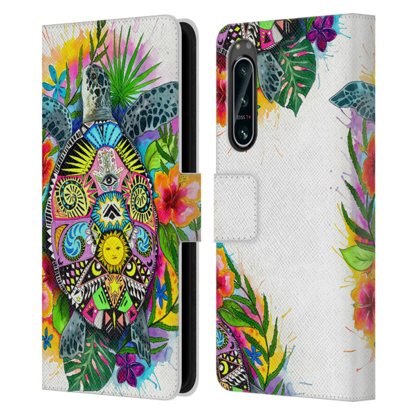 Pixie Cold Animals Turtle Life Leather Book Wallet Case Cover For Sony Xperia 5 IV