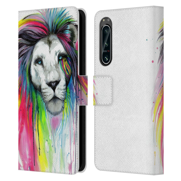 Pixie Cold Cats Rainbow Mane Leather Book Wallet Case Cover For Sony Xperia 5 IV