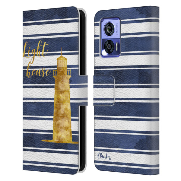 Paul Brent Nautical Lighthouse Leather Book Wallet Case Cover For Motorola Edge 30 Neo 5G