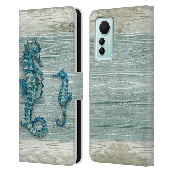 Paul Brent Sea Creatures Seahorse Leather Book Wallet Case Cover For Xiaomi 12 Lite