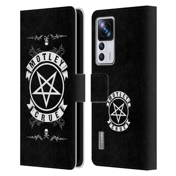 Motley Crue Logos Pentagram And Skull Leather Book Wallet Case Cover For Xiaomi 12T Pro