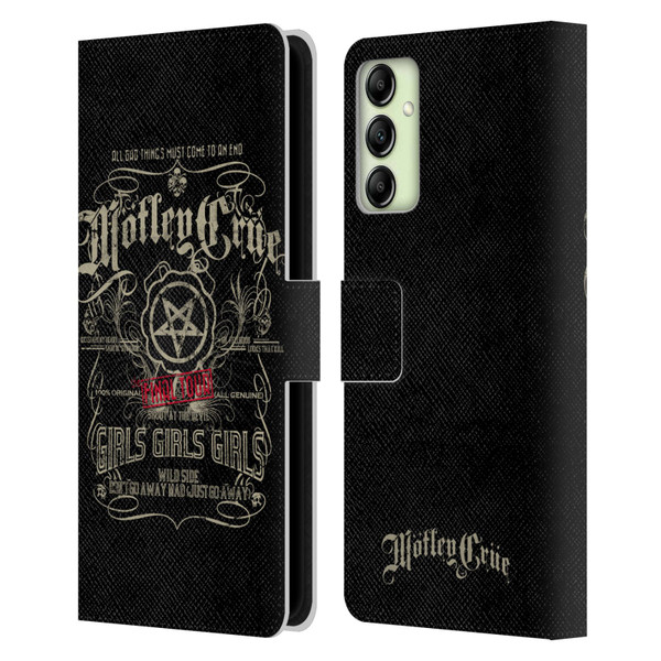 Motley Crue Tours Girls Girls Girls Leather Book Wallet Case Cover For Samsung Galaxy A14 5G