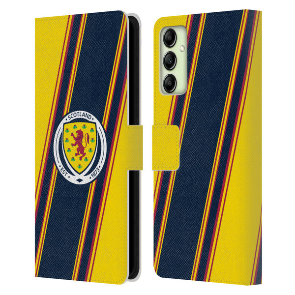 Scotland National Football Team Logo 2 Stripes Leather Book Wallet Case Cover For Samsung Galaxy A14 5G