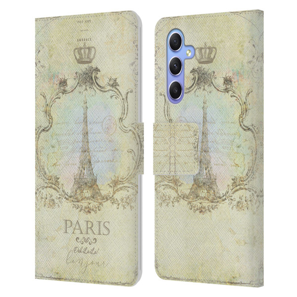 Jena DellaGrottaglia Assorted Paris My Embrace Leather Book Wallet Case Cover For Samsung Galaxy A34 5G