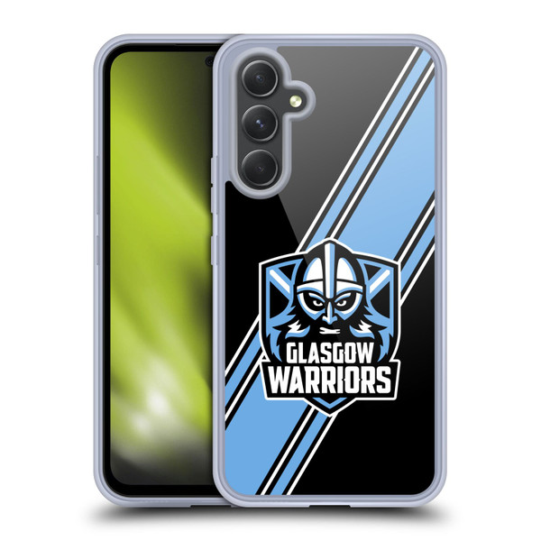 Glasgow Warriors Logo 2 Diagonal Stripes Soft Gel Case for Samsung Galaxy A54 5G