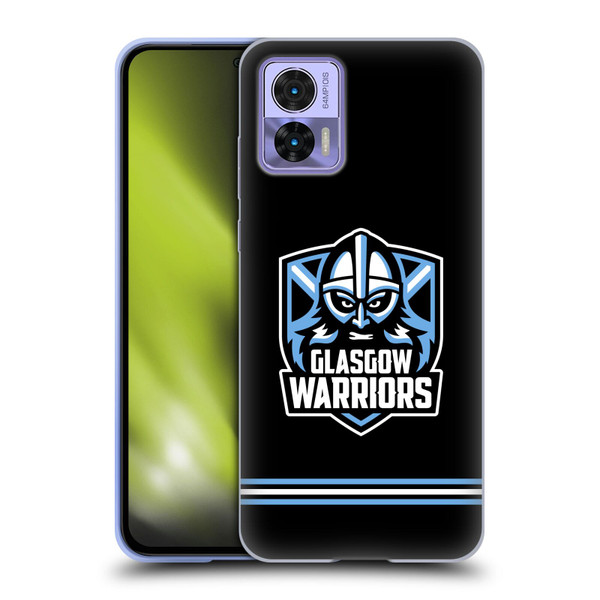 Glasgow Warriors Logo Stripes Black Soft Gel Case for Motorola Edge 30 Neo 5G