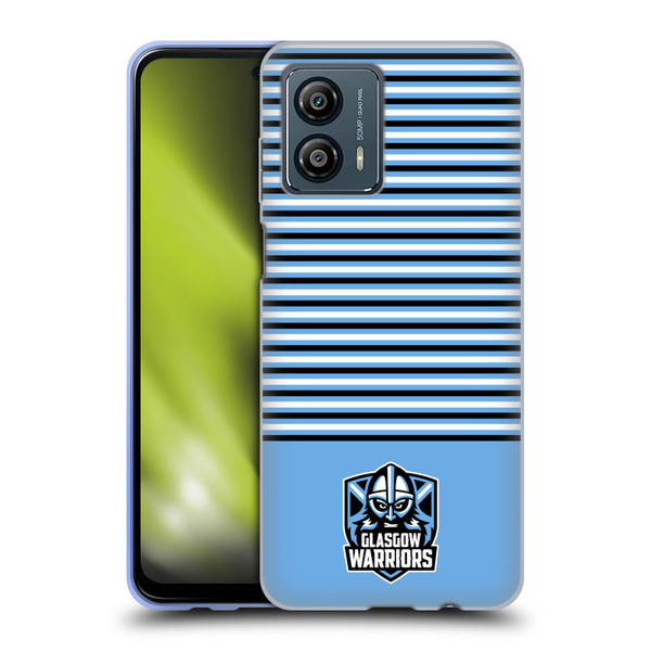 Glasgow Warriors Logo Stripes Blue 2 Soft Gel Case for Motorola Moto G53 5G