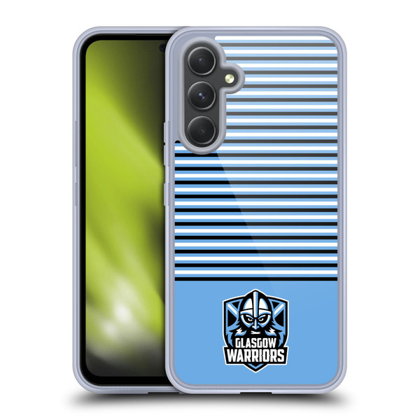 Glasgow Warriors Logo Stripes Blue 2 Soft Gel Case for Samsung Galaxy A54 5G