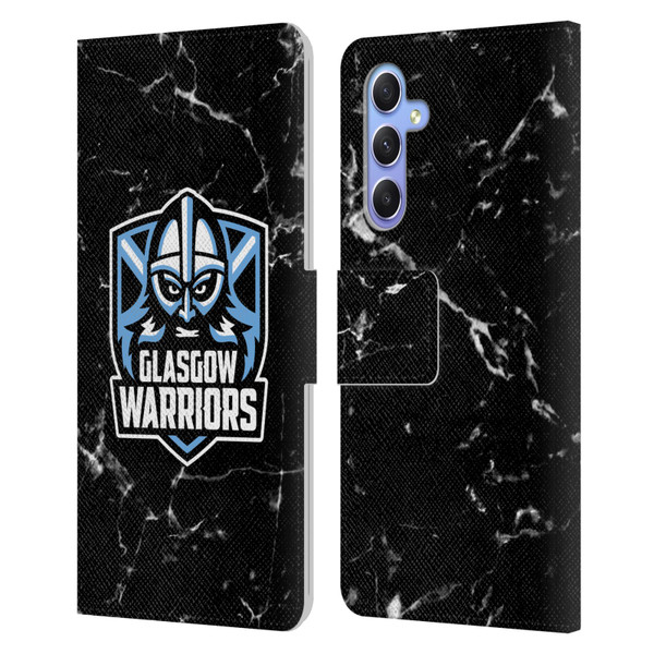 Glasgow Warriors Logo 2 Marble Leather Book Wallet Case Cover For Samsung Galaxy A34 5G