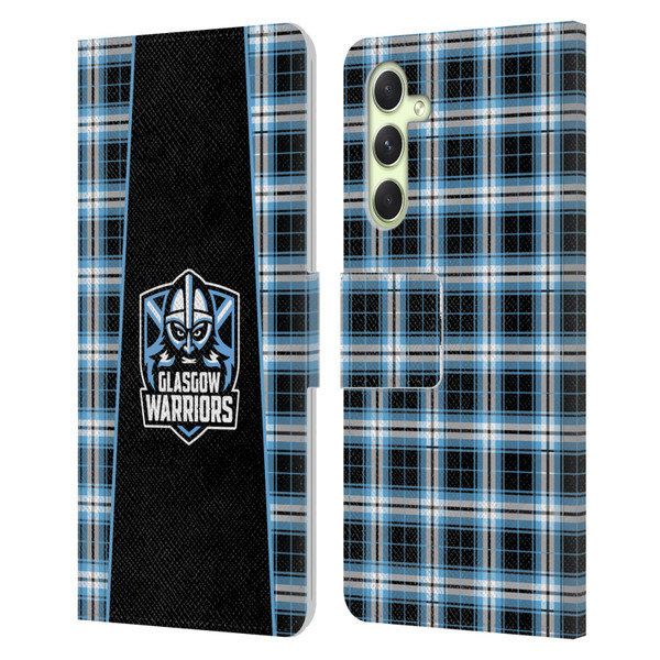 Glasgow Warriors Logo 2 Tartan Leather Book Wallet Case Cover For Samsung Galaxy A54 5G
