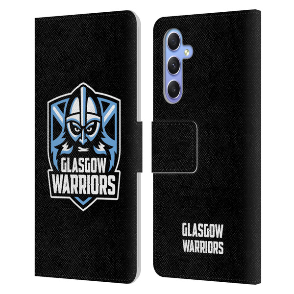 Glasgow Warriors Logo Plain Black Leather Book Wallet Case Cover For Samsung Galaxy A34 5G