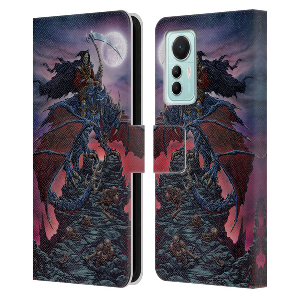 Ed Beard Jr Dragons Reaper Leather Book Wallet Case Cover For Xiaomi 12 Lite