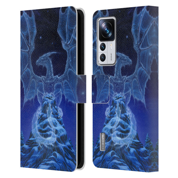 Ed Beard Jr Dragons Winter Spirit Leather Book Wallet Case Cover For Xiaomi 12T Pro