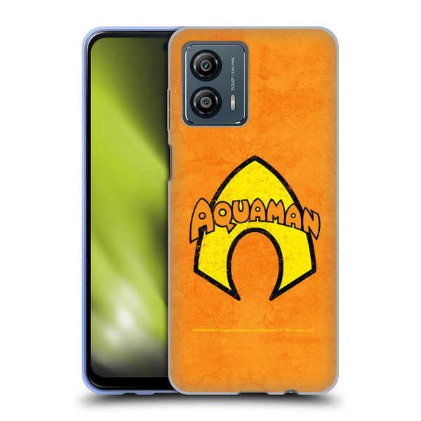 Aquaman DC Comics Logo Classic Distressed Look Soft Gel Case for Motorola Moto G53 5G