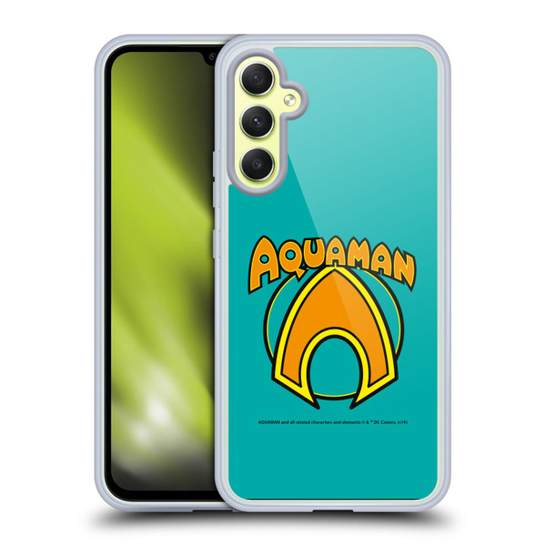 Aquaman DC Comics Logo Classic Soft Gel Case for Samsung Galaxy A34 5G