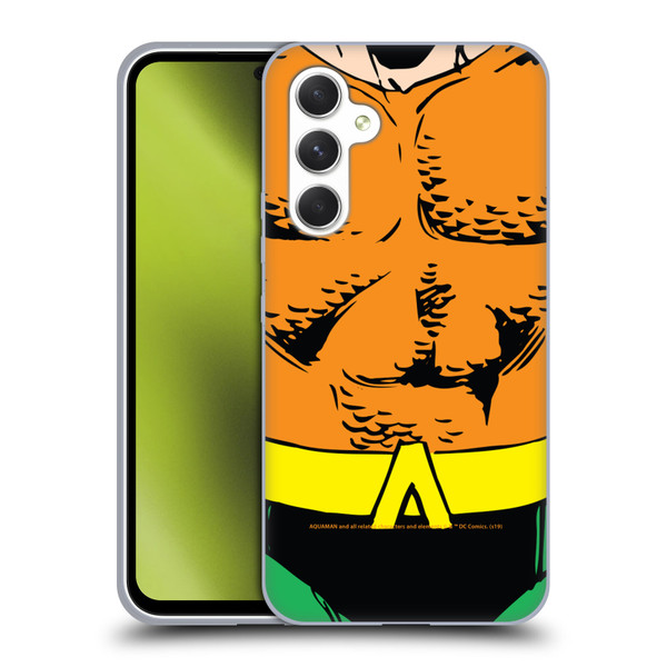Aquaman DC Comics Logo Uniform Soft Gel Case for Samsung Galaxy A54 5G
