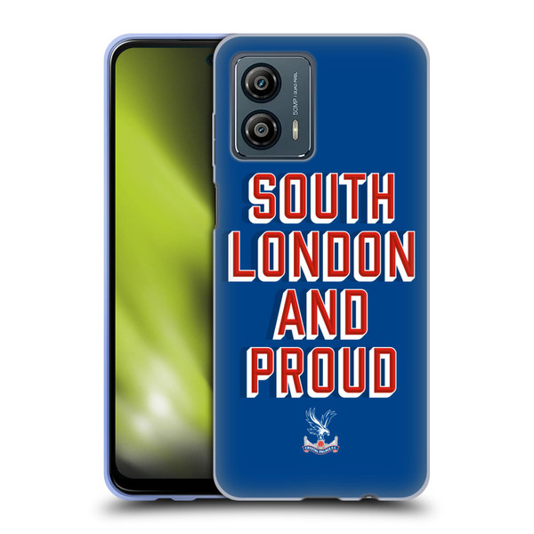 Crystal Palace FC Crest South London And Proud Soft Gel Case for Motorola Moto G53 5G