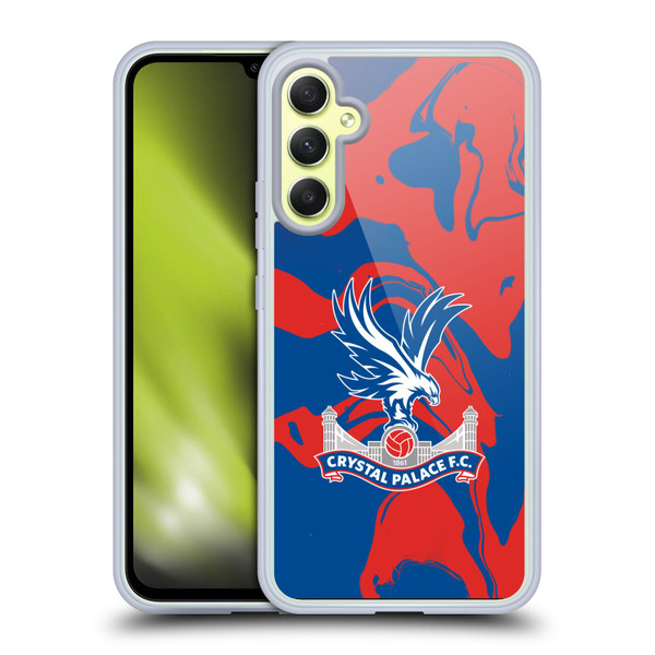 Crystal Palace FC Crest Red And Blue Marble Soft Gel Case for Samsung Galaxy A34 5G