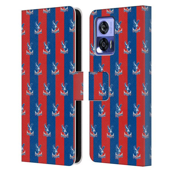 Crystal Palace FC Crest Pattern Leather Book Wallet Case Cover For Motorola Edge 30 Neo 5G