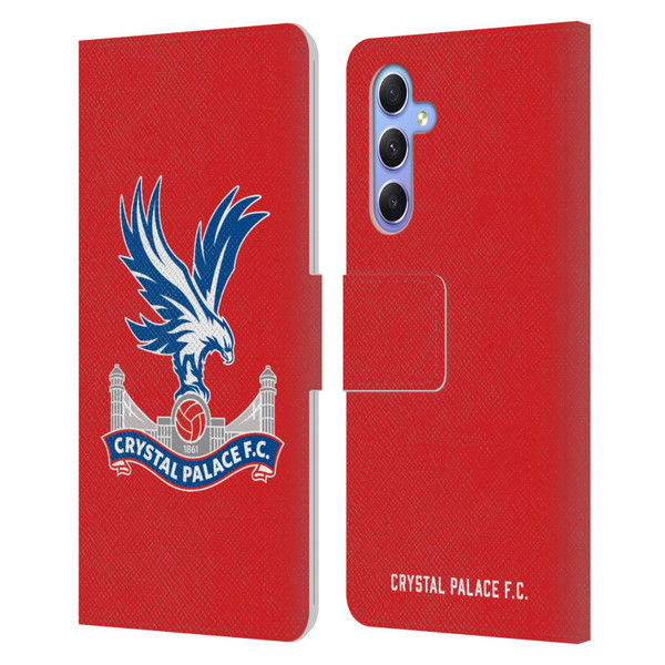 Crystal Palace FC Crest Eagle Leather Book Wallet Case Cover For Samsung Galaxy A34 5G
