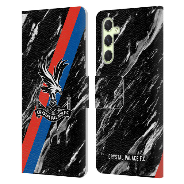 Crystal Palace FC Crest Black Marble Leather Book Wallet Case Cover For Samsung Galaxy A54 5G