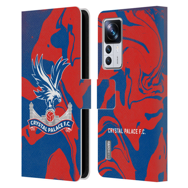 Crystal Palace FC Crest Red And Blue Marble Leather Book Wallet Case Cover For Xiaomi 12T Pro