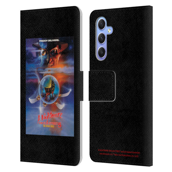 A Nightmare On Elm Street: The Dream Child Graphics Poster Leather Book Wallet Case Cover For Samsung Galaxy A34 5G