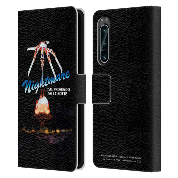 A Nightmare On Elm Street (1984) Graphics Nightmare Leather Book Wallet Case Cover For Sony Xperia 5 IV