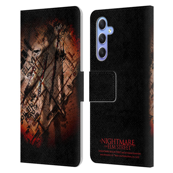 A Nightmare On Elm Street (2010) Graphics Freddy Boiler Room Leather Book Wallet Case Cover For Samsung Galaxy A34 5G