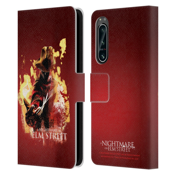 A Nightmare On Elm Street (2010) Graphics Freddy Nightmare Leather Book Wallet Case Cover For Sony Xperia 5 IV