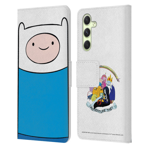 Adventure Time Graphics Finn The Human Leather Book Wallet Case Cover For Samsung Galaxy A54 5G