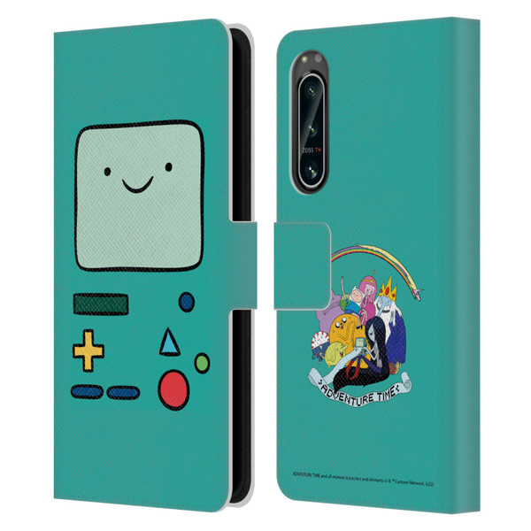Adventure Time Graphics BMO Leather Book Wallet Case Cover For Sony Xperia 5 IV