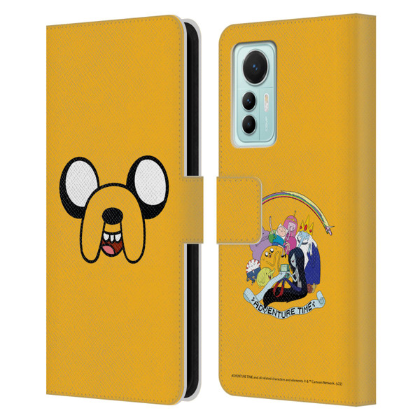 Adventure Time Graphics Jake The Dog Leather Book Wallet Case Cover For Xiaomi 12 Lite