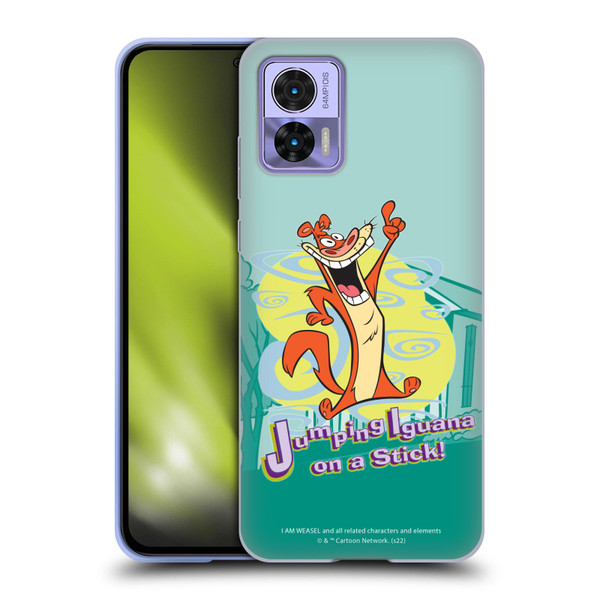 I Am Weasel. Graphics Jumping Iguana On A Stick Soft Gel Case for Motorola Edge 30 Neo 5G