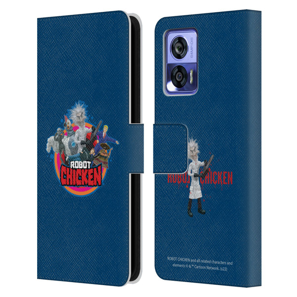 Robot Chicken Graphics Characters Leather Book Wallet Case Cover For Motorola Edge 30 Neo 5G